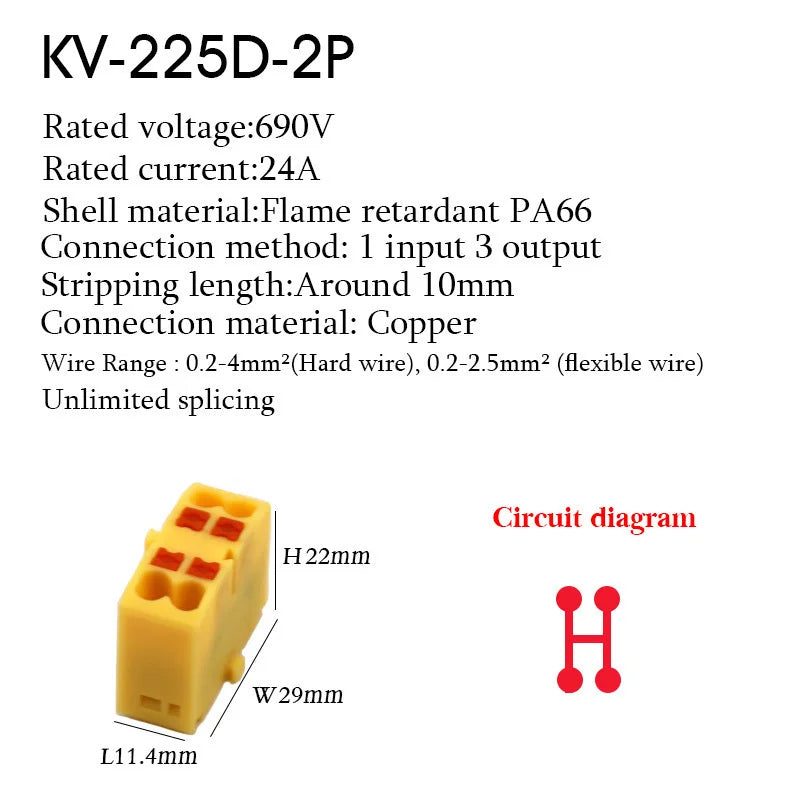 1Pc Wire Electrical Cable Connectors Plug-in Terminal Block PTFIX 2.5mm² Splitter Spliceable DIN-Rail Mounting Junction Box Tool