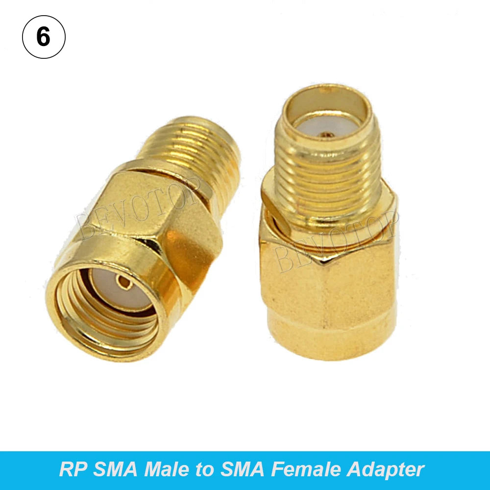 2Pcs/Lot SMA/RP SMA Male to RP SMA Female Straight Adapter RF Coaxial Connector Converter for WIFI 4G Antenna Wholesale
