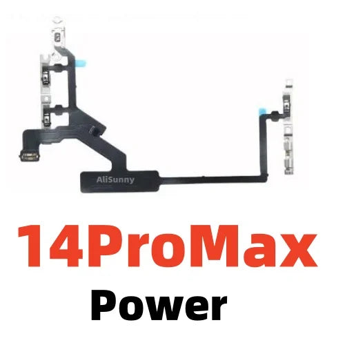 Power Flex Cable for iPhone 14 Plus 15 13 Pro Max 11 12 Volume Flex Ribbon Tape Side Button Distance Ambient Fix Parts