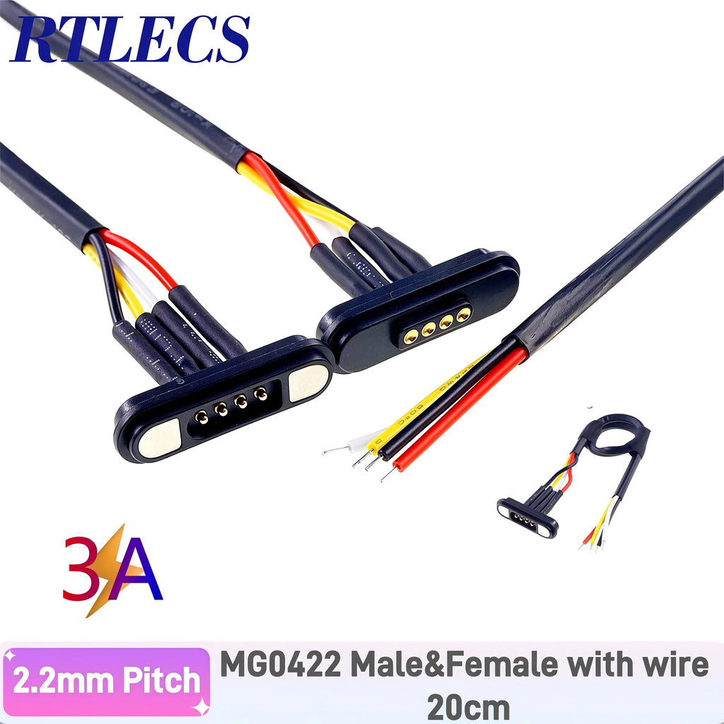 RTLECS Magnetic Connector RC Car Drone JST JR 24V 3A DC Power Battery Charger SM Led Strip Blind Connect USB Cable 2/3/4 Pin