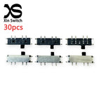 30PCS MSK-12C03-07 Small Toggle Switch With Positioning Column H1.5mm 8-Pin 3-Position DC12V Patch Side Press Type Power Switch