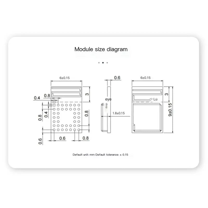 ME54BS62 Cortex-M33 Soc NRF54L15 BLE 6.0 SPI I2S UART Sidewalk Transmission Wireless Bluetooth Mesh Module-A86G