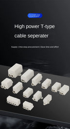 High Power Branch Terminal Quick Wire Connector Terminal Block 400V Electrical Cable Junction Box ZK-306 T-Type Wiring Terminal