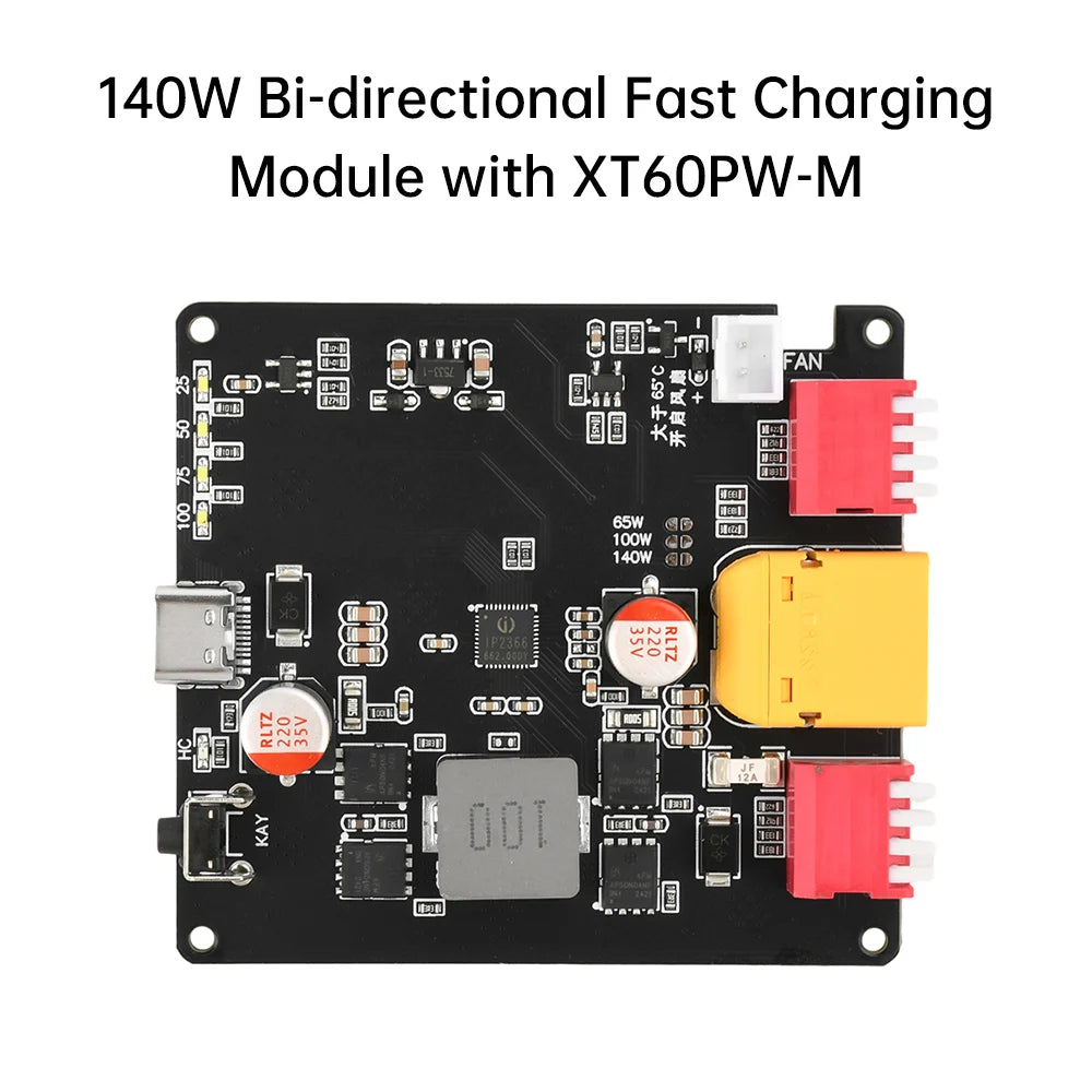 140W 2S 3S 4S 5S 6S Lithium Battery Charging Board Bidirectional Fast Charging Li-ion Lifepo4 BMS Charger Type-C IP2366 PD3.1