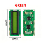 LCD1602 1602A LCD Display Module 16x2 Character Blue Yellow Green Gray Screen PCF8574 I2C IIC Interface 5V for Arduino