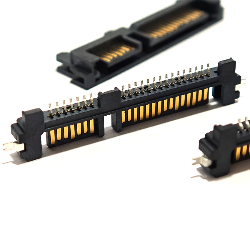 3/5PCS SATA7+15P Sinking Board 1.0 Male Socket Solid State Drive Plug SATA 22PIN SMT Male Head Notebook Hard Drive Connector