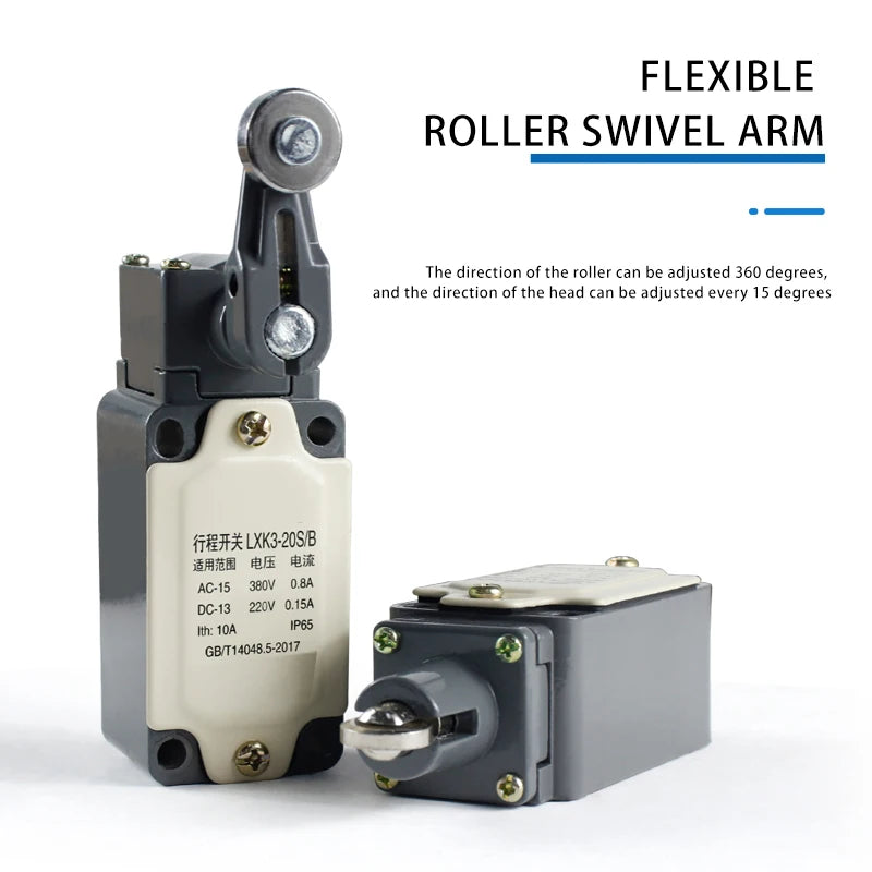 LXK3-20 Limit Switch 10A Rotary Reset Momentary Adjustable Roller Mini Electrical Power Travel Switches NO NC
