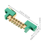 4Pcs Copper Terminal Block 6-Position Grounding Bus Bar for Electrical Distribution Power Box Wiring Heavy Duty Screw Type