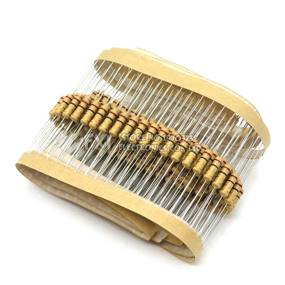 20PCS 1W Carbon Film Resistors 5% 1R-10M 10R 47R 100R 220R 1K 10K 4K7 100K 560K 1M 3M3 ohm ibuw Color Ring Resistance 200K