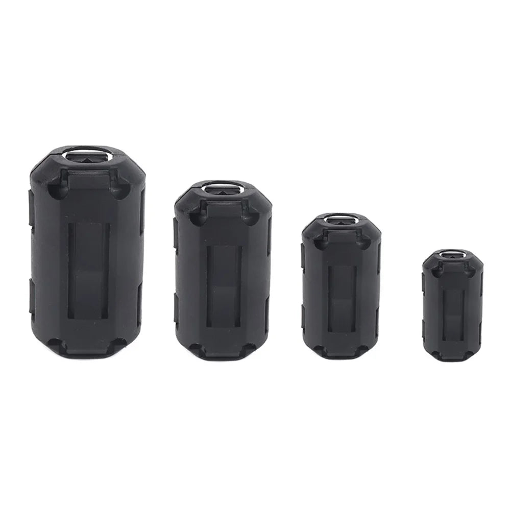 22Pcs Clip On Ferrite 3.5mm/5mm/7mm/9mm Cable Connector Clamp Anti-Jamming Toroidal Clip-on Clamp RFI EMI Noise Magnetic Filter