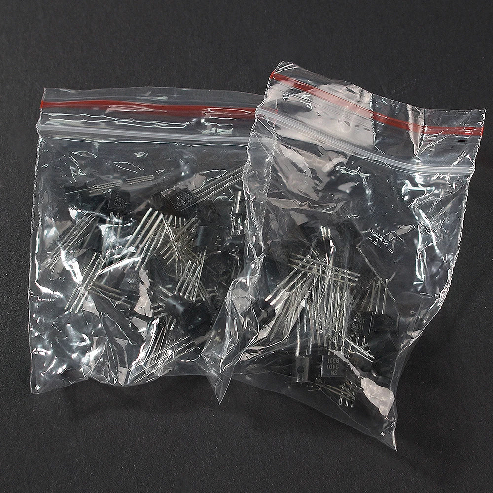 50pcs/lot  2N5551 2N5401 NPN Transistor Set, TO-92 Switching Transistors electronic components kit