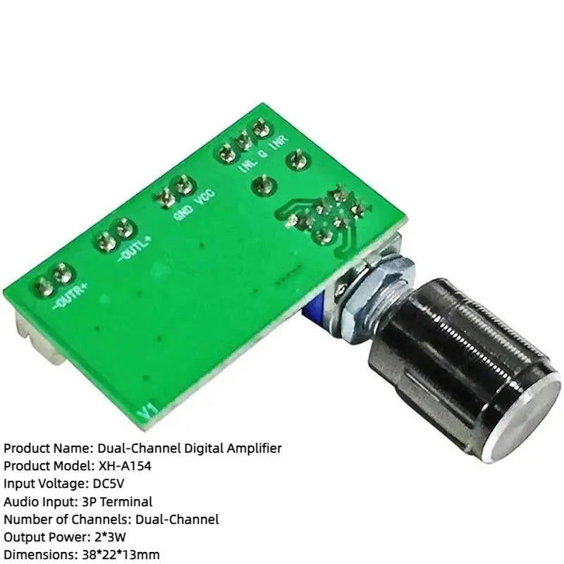 XH-A154 DC5V Power Supply Micro Digital lifier Board Module PAM8403 Speaker  Module With Knob 3W+3W