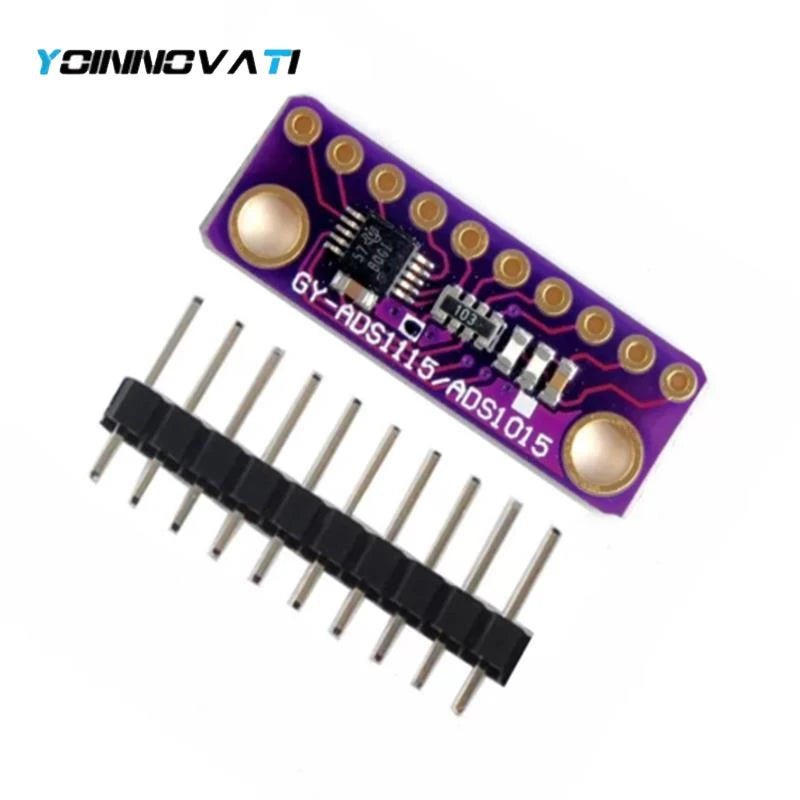 YT 1PCS ADS1115 & ADS1015 16-Bit 4-Channel Analog-to-Digital Converter Module, Programmable Adjustable Gain