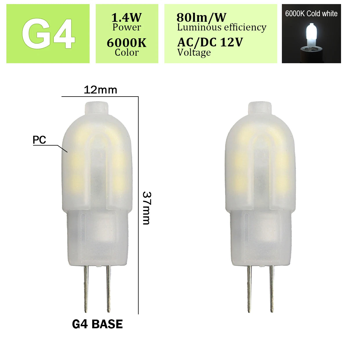 2pcs Mini G4 12V 24V LED Lamp Dimmable Light 3W COB Bulb AC DC 12V Lampada COB 360 Beam Lampada G4 COB Lights Replace Halogen