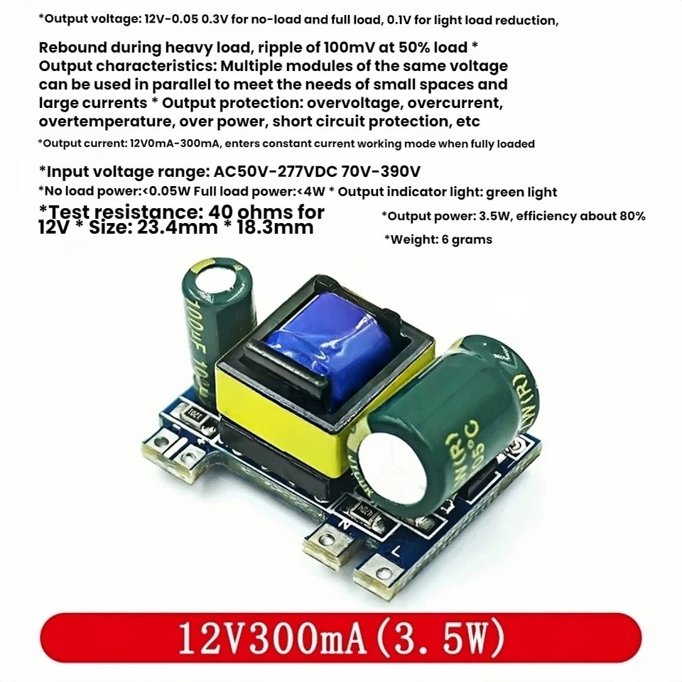 AC-DC 5V 700mA 12V 300mA 3.5W Isolated Switch Power Supply Module Buck Converter Step Down Module 220V turn 5V/12V