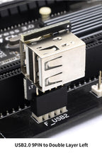 TISHRIC 9Pin To 2 Ports USB 2.0 Expansion Card USB 2.0 Motherboard Header 9pin to 2 Ports USB 2.0 Dual USB A 9 Pin Female Adapt