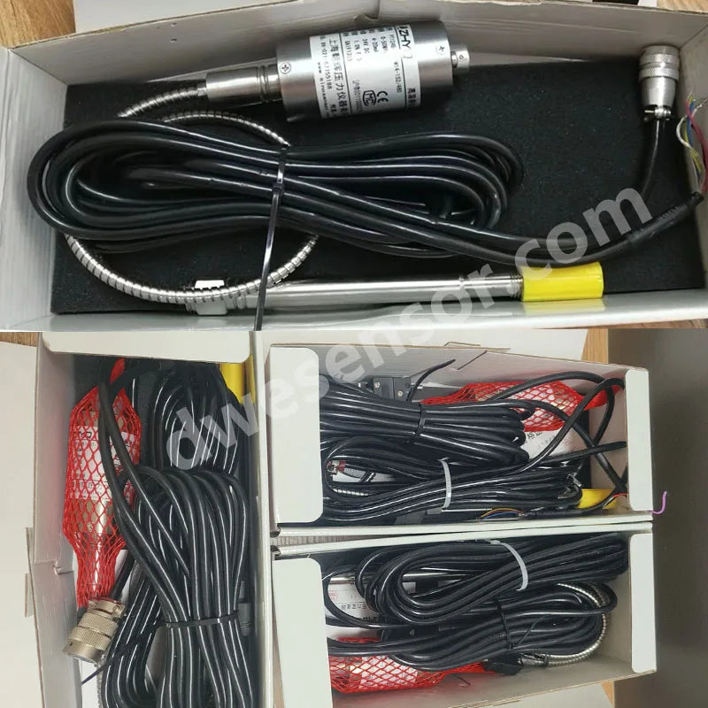 ZHYQ PT124B-123 PT123B-123T 6pin Melt Pressure Transducer Transmitter with Thermocouple Type J K 4-20mA 0-10V