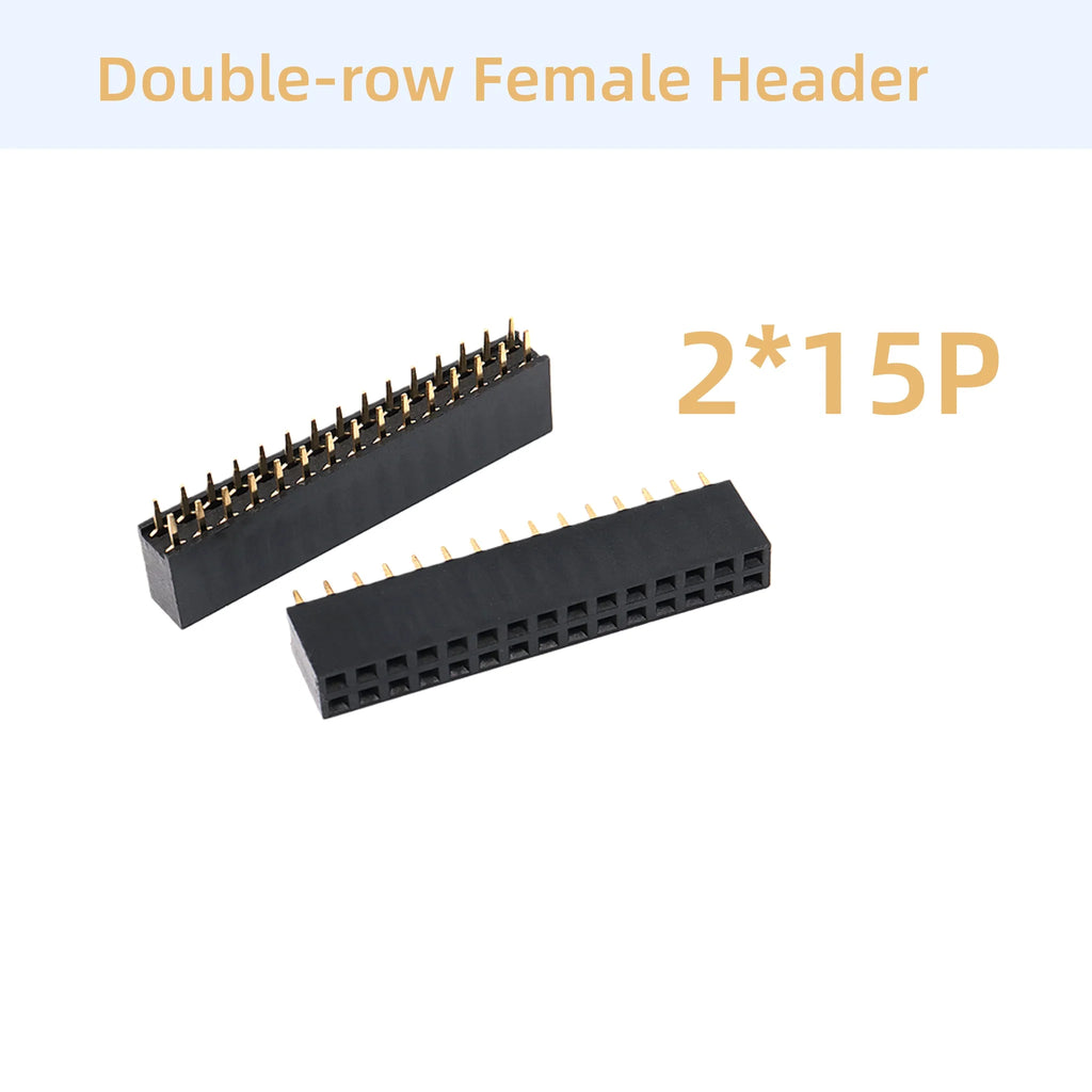 10/15/20PCS Single/Double-row Female Header Socket Pitch 2.54mm 2*2p 3p 4p 5p 6p 7p 8p 9p 10p12p14P16p18p20p22p40p Pin Connector