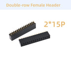 10/15/20PCS Single/Double-row Female Header Socket Pitch 2.54mm 2*2p 3p 4p 5p 6p 7p 8p 9p 10p12p14P16p18p20p22p40p Pin Connector