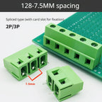 5pcs/lot Screw Type PCB Terminal Blocks Can Be Spliced Green KF128/JM128-2.54/3.5/3.81/5.0/5.08/7.5