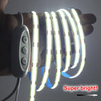 DC 5V COB LED Strip Light With USB 2PIN Wire DC Plug 8MM 320LED High Density Flexible Tape 3000K 4000K 6000K Warm Natural White