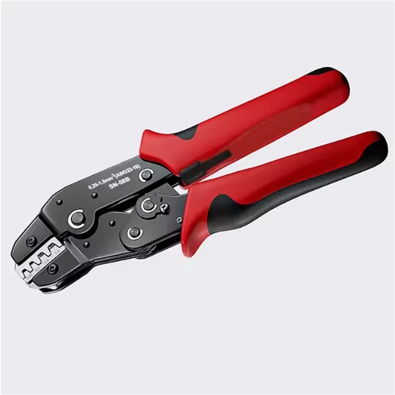 Versatile Ratchet Crimping Tool Set for Open Barrel Pins, SATA, TE, JST, Molex, and Dupont Connectors