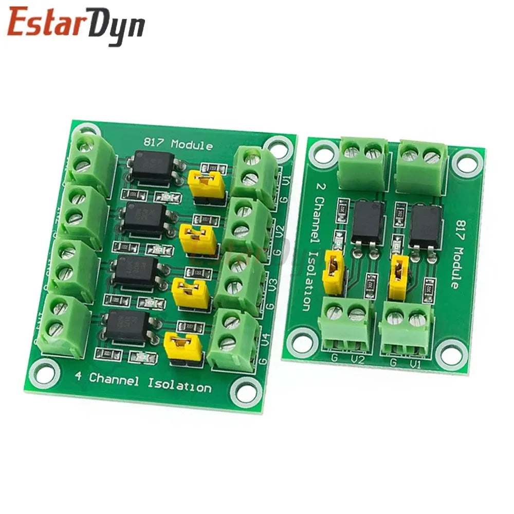 EstarDyn 2/4 Ch PC817 Photoelectric Isolator Board, DC 3.6-30V Optocoupler Module for Raspberry Pi