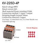 1Pc Wire Electrical Cable Connectors Plug-in Terminal Block PTFIX 2.5mm² Splitter Spliceable DIN-Rail Mounting Junction Box Tool