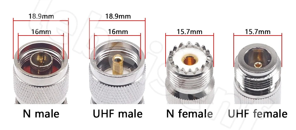 1/2/4/10pcs RF connector UHF-JKW UHF N-S male and female UHF/N-KJ M female elbow 90 degree SL16/SO239 right angle RF adapter L