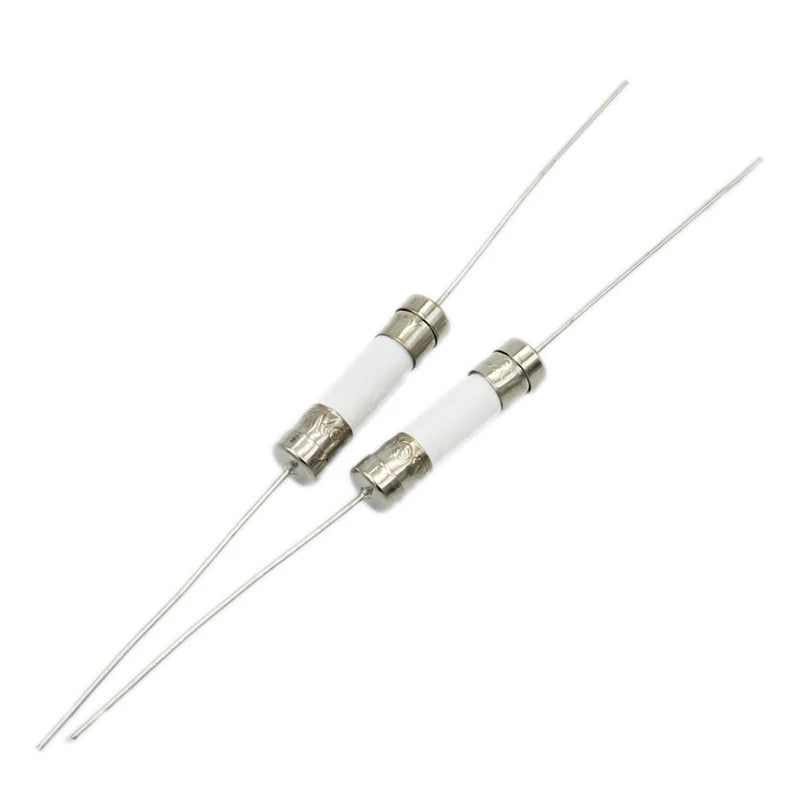 20PCS 5x20mm Ceramic Slow Blow Fuse with Pins, 250V Time Delay Tube Fuses 0.5A-15A for Power Supply