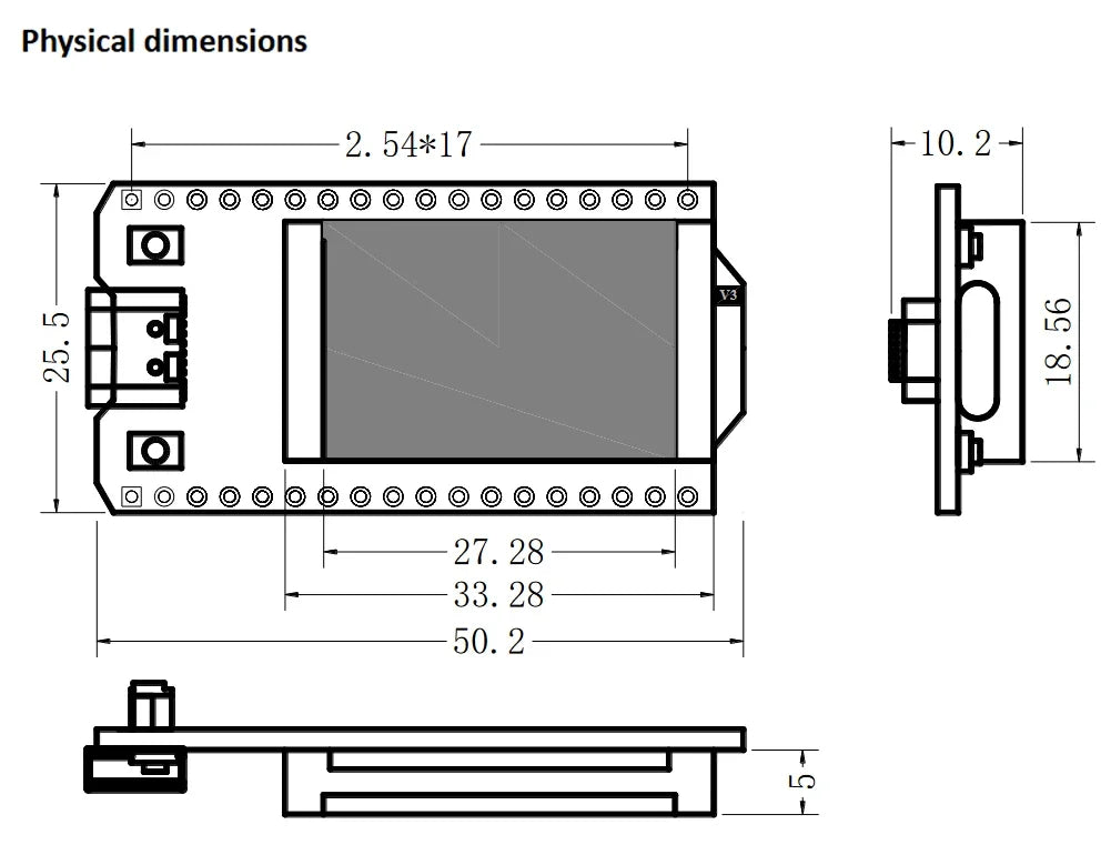 DIYmall WiFi Kit 32 (V3) ESP32 Development Board with 0.96" OLED Screen, CP2102 for Arduino IoT Smart Home