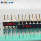 5pc 2.54mm Round Hole Male Tin Gold Female Pin Header 1/2x40P Single/Dual Row Breakable PCB IC Crystal Relay Transistor Socket