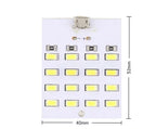 USB Light 5730 Smd 5V 430mA~470mA White  Mirco Usb 5730 20 LED Lighting Panel USB Mobile Light Emergency Night Light