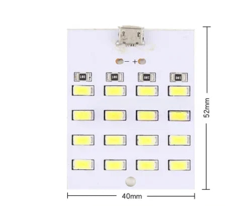USB Light 5730 Smd 5V 430mA~470mA White  Mirco Usb 5730 20 LED Lighting Panel USB Mobile Light Emergency Night Light