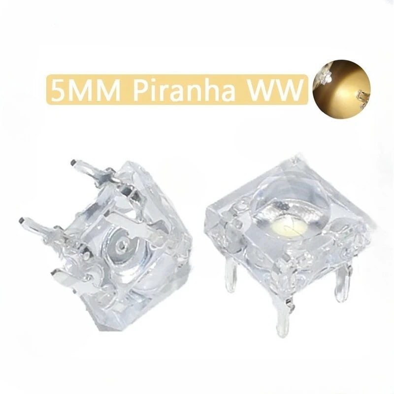 5mm F5 Piranha LED White Red Green Amber Clear 5mm 20MA LED Diode Light-Emitting-Diodes 4-pins Piranha LED Diodos Brightness