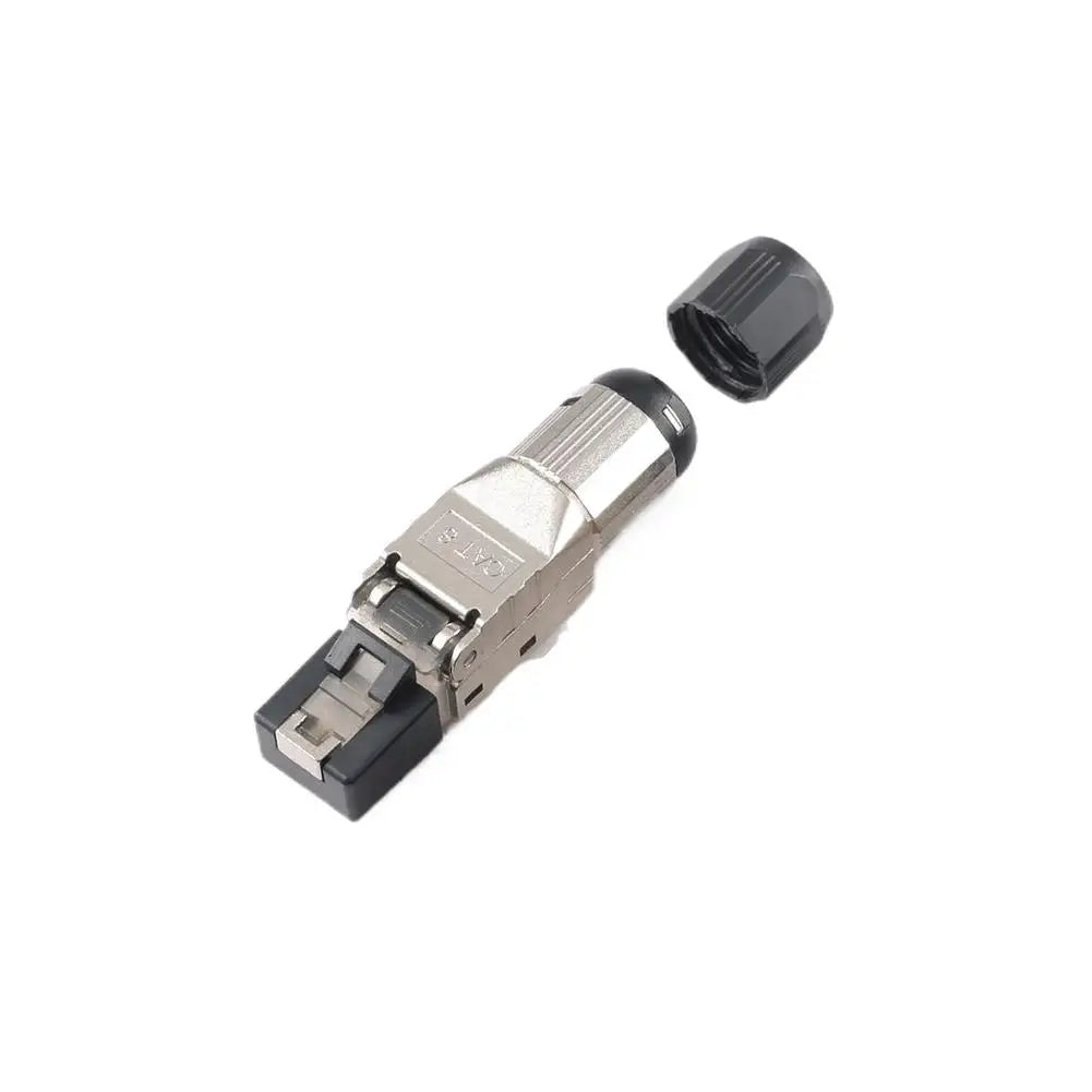CAT6A Cat8 Cat7  RJ45 Shielded Toolless Connector, 10Gbps Professional Ethernet Modular Plug for Network Cable for 22AWG-24AWG