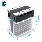 LCTC Three-phase Solid State Relay DC to AC AC to AC With Radiator 10A 25A On-off SSR 3-32VDC 24-480VAC