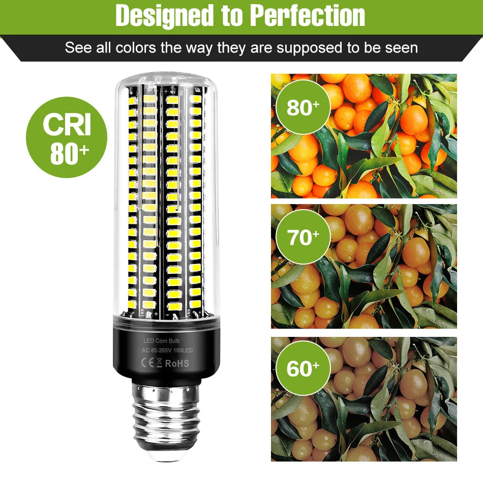 30W LED Indoor Corn Bulb E27/E26 Ceiling Lamp Bulbs E14 Spotlight B22 Living Room Bedroom Kitchen Washroom 220V Home Lighting