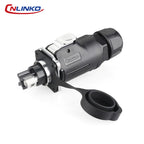 CNLINKO M28 IP68 Circular Heavy Duty Power Connector 50A Male/Female Screw Terminal for EV Charging,Solar & Battery Storage