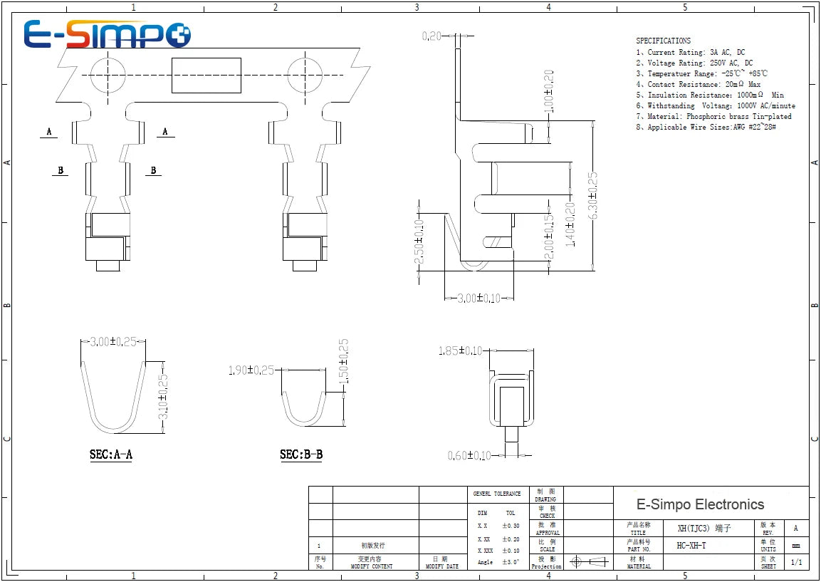 100pcs Xh2.54mm 2/3/4/5/6//7/8pin Terminals Plastic Shell Male /female Plug Housing Shell Connector