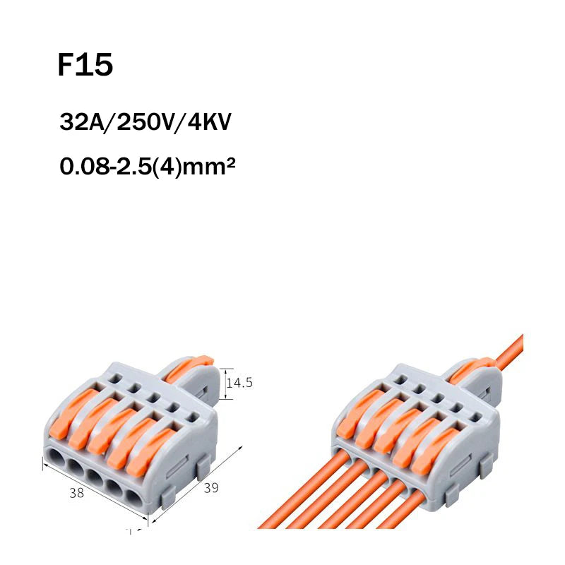 10 30 50PCS Quick Splicing Multiplex Butt Wire Connector Cable Push-in Splice Terminal Block For Home Terminal Block 28-12AWG