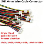 10PCS SH 1.0mm Wire Cable Connector DIY SH1.0 JST 2/3/4/5/6/7/8/9/10/11/12Pin Electronic Line Double Connect Terminal Plug 28AWG