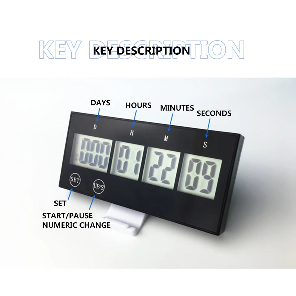 999 Days Digital Countdown Touch Screen Keys Electronic Count Down Timer Multifunctional Durable Reusable for Wedding Retirement