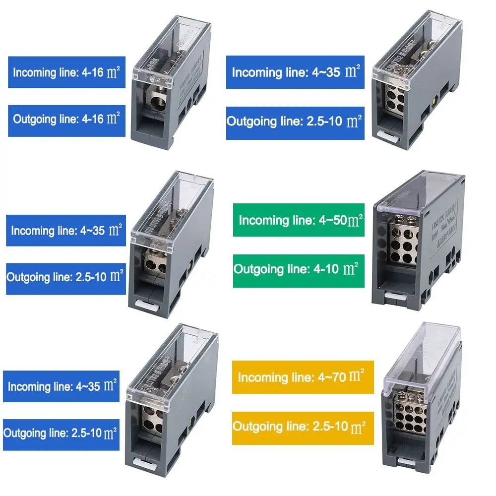High Quality Din Rail Terminal Block One in Multiple out Distribution Box Universal Power Junction Box Wiring Terminal