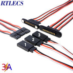3A Magnetic Spring Loaded Pogo Pin Connector 24VDC LED Snap-on JST SM JR Servo Extended Cable 5/6/7/8/9 Pin Male Female Blind