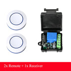 CENFAYA DC 6V 9V 12V 24V Wireless RF Relay Module Remote Control Switch 433Mhz Round Button Kit for LED Lamp Bulb Gate Door Fan