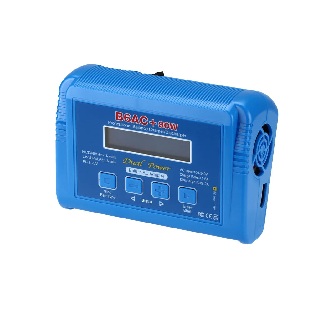 HTRC IMAX B6 AC 80W 6A Digital LCD Balance Charger for Lipo LiFe NiMh NiCd RC Drone Car Battery
