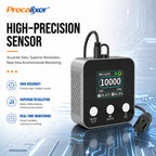 3 in 1 CO2 Monitor 10000ppm NDIR Sensor, Temperature Humidity Air Quality Meter with USB Data Logger Real-Time Display