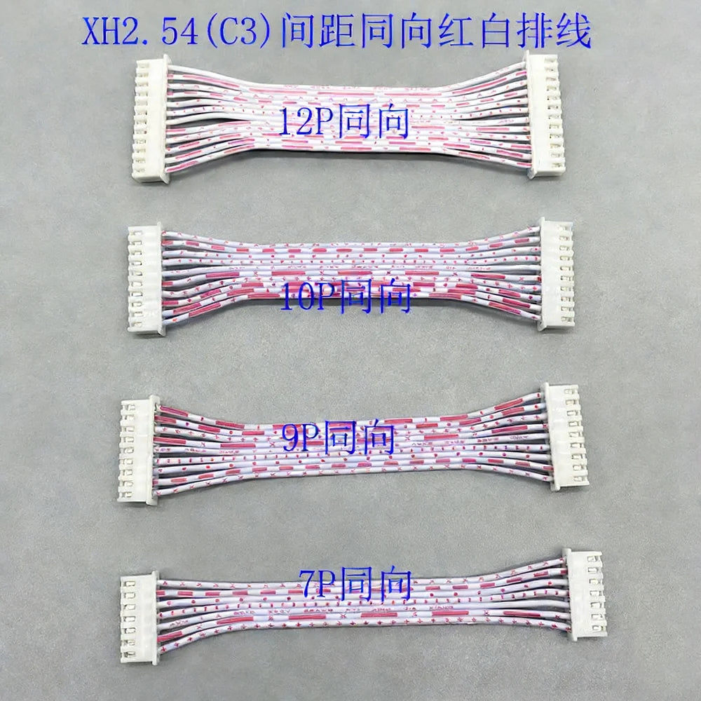 10pcs PH2.0 XH2.54 20cm 2P 3P 4P 5P 6P 8P 10P 12P Single double Head Crimp Electronic Flat Plug Wire Terminal Connector Cable