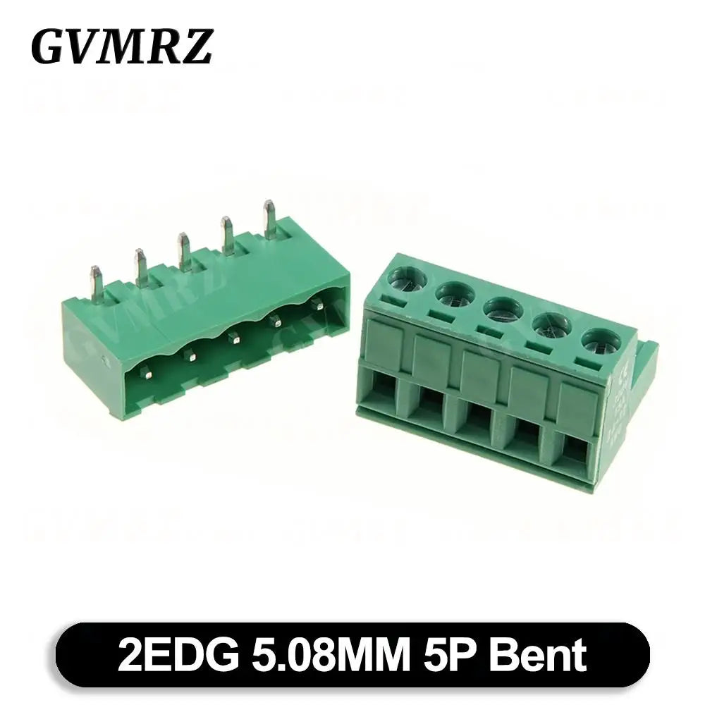 5Set/lot KF2EDGK Terminal Block Male Female 5.08 mm Plug-in Seal PCB Connector 2EDG PCB 2P 3P 4P 5P 6P 7P 8P 9P 10P 12P